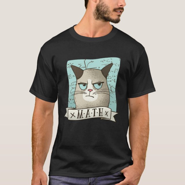 T-shirt Chat Kitty déteste les maths (Devant)