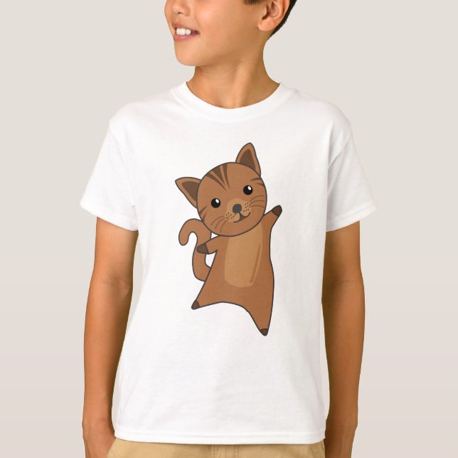 T-shirt Chat Kitty Fourrure Nez mignon Animaux Meow (Devant)