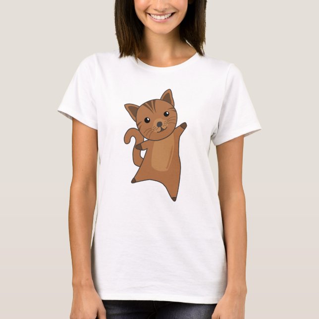 T-shirt Chat Kitty Fourrure Nez mignon Animaux Meow (Devant)