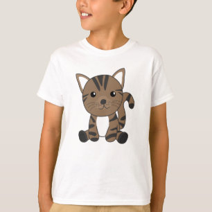 T-shirt Chat Kitty Fourrure Nez mignon Animaux Meow