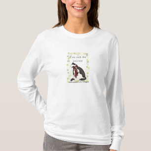 T-shirt Chat Kitty noir et blanc avec Coeurs