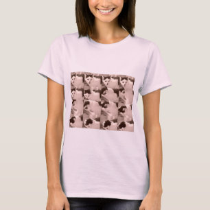 T-shirt Chat Kitty vintage/Photo noir et blanc