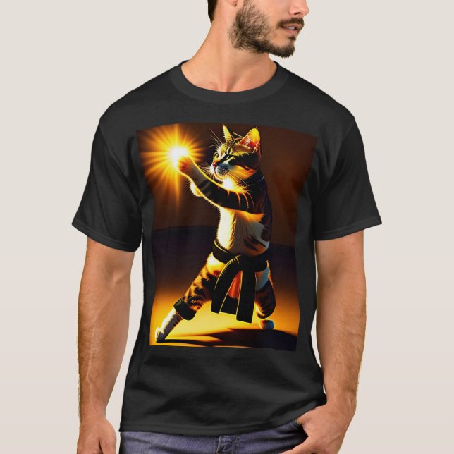 T-shirt Chat Kung Purr Fu (Devant)