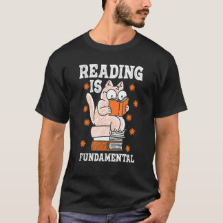 T-shirt Chat La lecture est fondamentale Poésie geek de bi