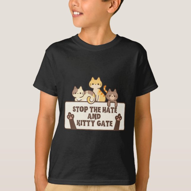 T-shirt Chat Ladies For Kamala Harris Stop Hate Kitty G (Devant)