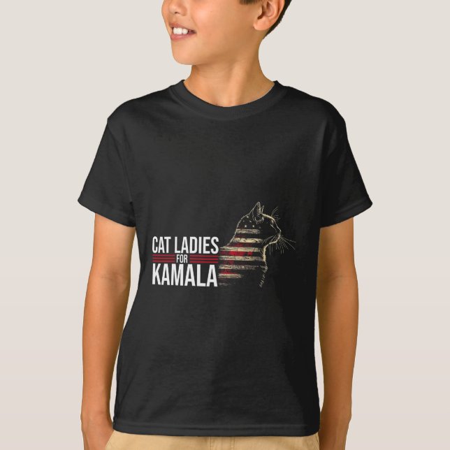 T-shirt Chat Ladies Pour Kamala (Devant)