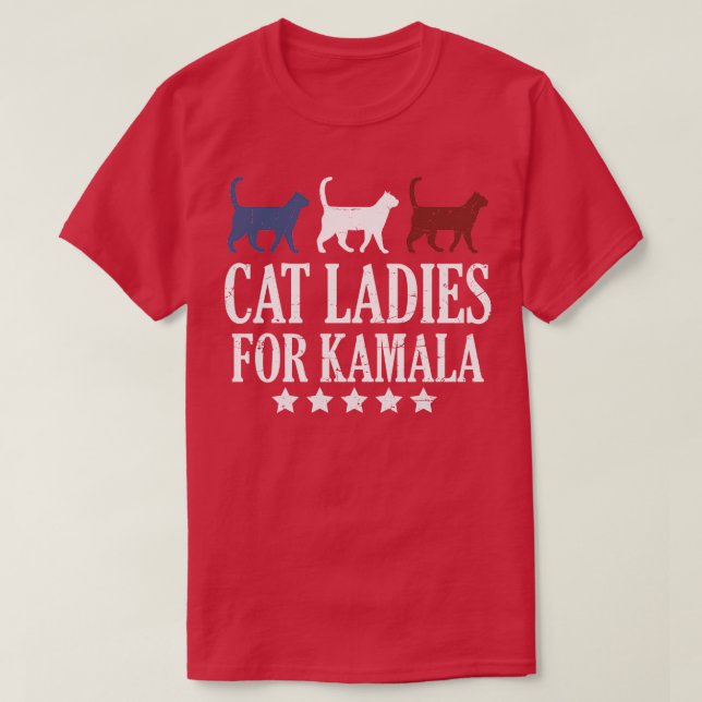 T-shirt Chat Ladies Pour Kamala 6 (Design devant)