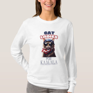 T-shirt Chat Ladies Pour Kamala USA