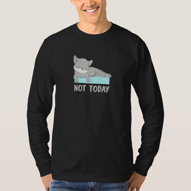 T-shirt Chat Lazy Pour Chaton Propriétaires (Devant)