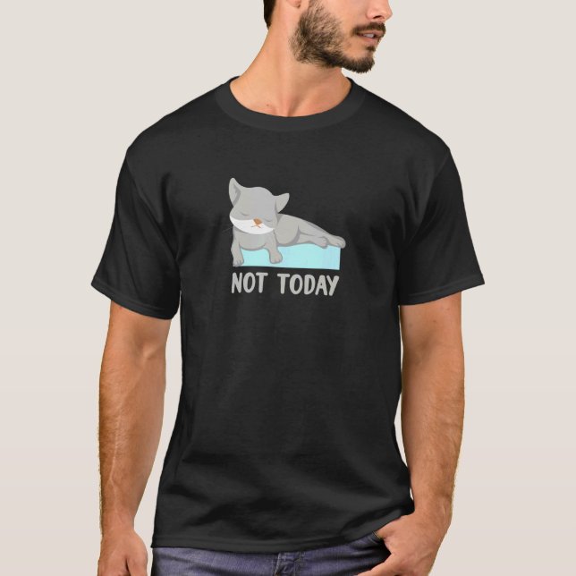 T-shirt Chat Lazy Pour Chaton Propriétaires (Devant)