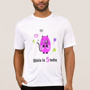 T-shirt Chat lilas mou