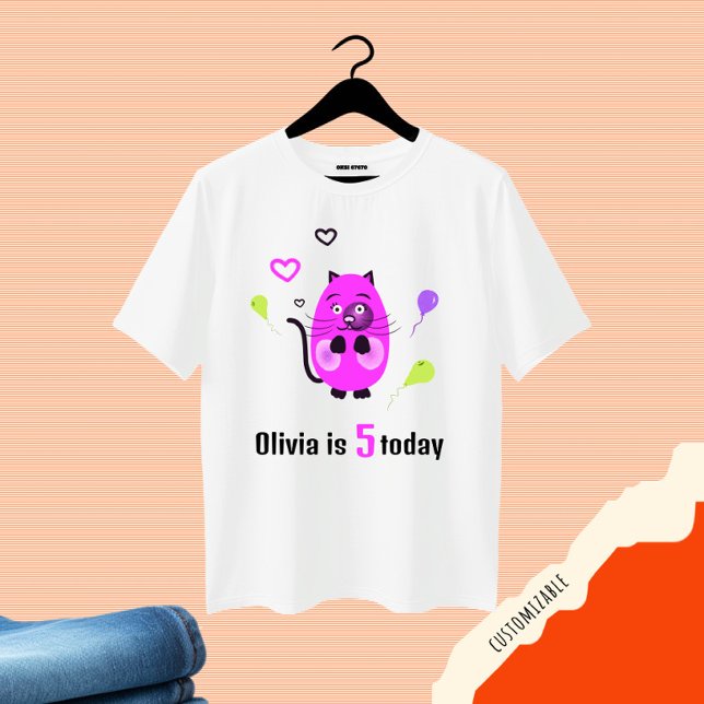 T-shirt Chat lilas mou (Créateur téléchargé)