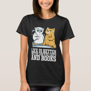 T-shirt Chat livre Chat lisant Chat rat de bibliothèque