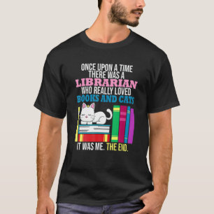 T-shirt Chat Livre Félin Propriétaire Lecteur Bibliophile