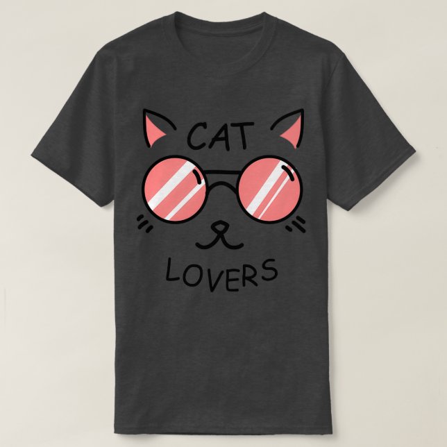 T-shirt Chat Love Coeur Valentines Jour Chats Amateurs Cad (Design devant)