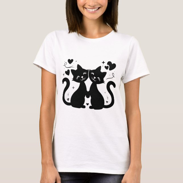 T-shirt Chat Love (femmes) (Devant)