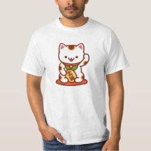 T-shirt Chat Lucky de MANEKI-NEKO - Blanc