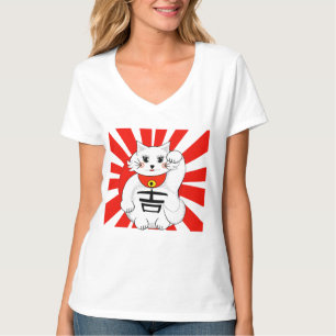 T-shirt Chat Lucky - Maneki Neko - Beckoning