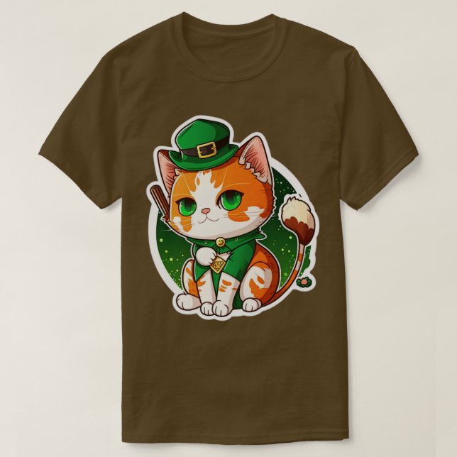 T-shirt Chat Lucky st patrick (Design devant)