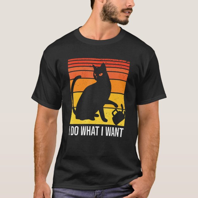 T-shirt Chat Lunatique Fais Ce Que Je Veux (Devant)