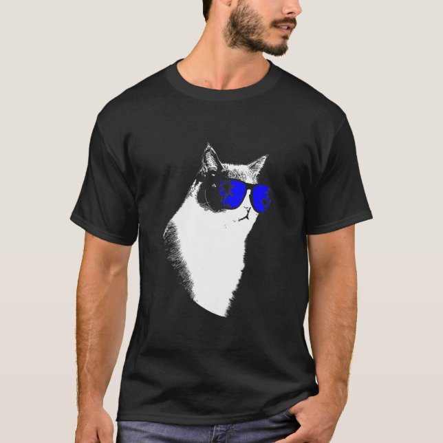 T-shirt Chat lunettes de soleil chaton chat chaton amour c (Devant)