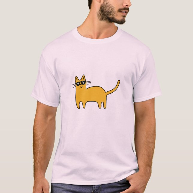 T-shirt Chat Lunettes de Soleil Cool (Devant)