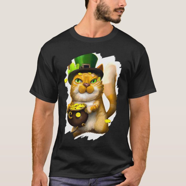 T-shirt Chat Lutin  Saint Patrick Kitten Chats  6 (Devant)