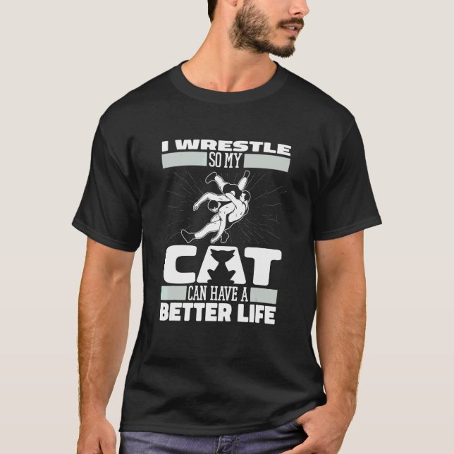 T-shirt Chat Lutteur   Lutte Lutte (Devant)