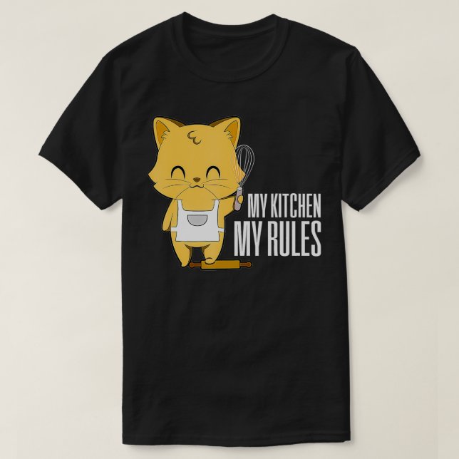 T-shirt Chat Ma Cuisine Mes Règles (Design devant)