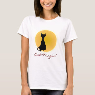 T-shirt Chat Magie Fun Kitty Cartoon Dames Chemise