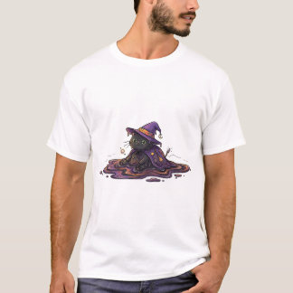 T-shirt chat magique qui fond