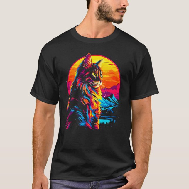T-shirt Chat Maine Coon (Devant)
