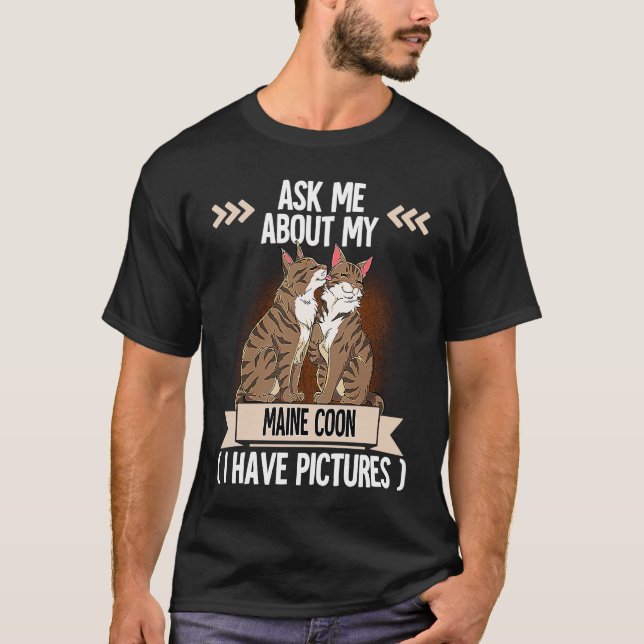 T-shirt Chat Maine Coon  8 (Devant)