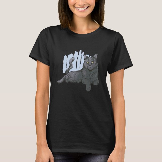 T-shirt Chat Maine Coon Animal de compagnie (Devant)
