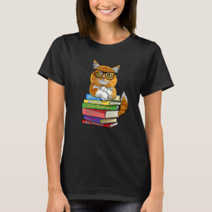 T-shirt Chat Maine Coon Mignon Échiquier Retour à l'École
