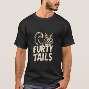 T-shirt Chat Maine Coon Queue Fourrure Rétro Amateur Félin