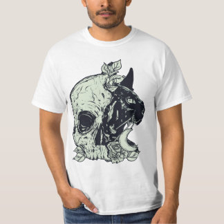 T-shirt Chat malin avec crâne