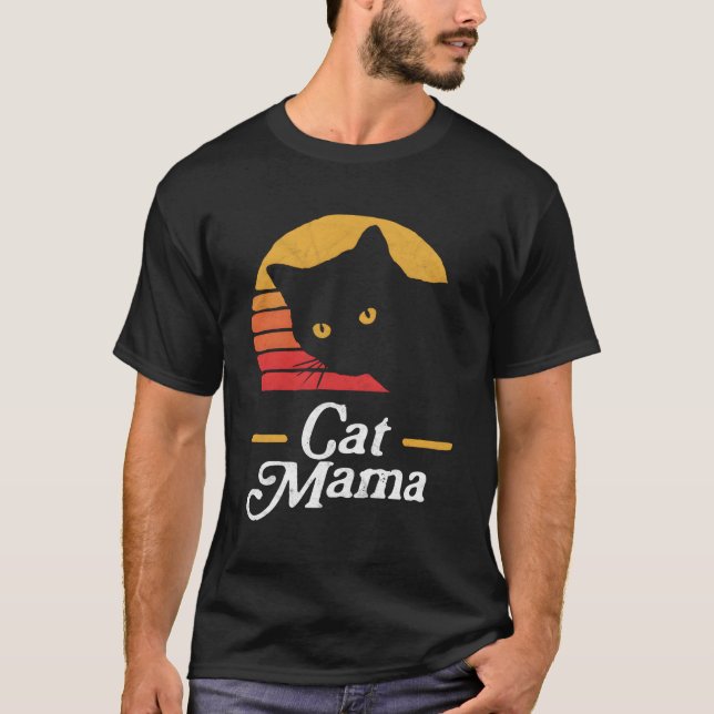 T-shirt Chat Mama 80 Style Chat Distorti (Devant)