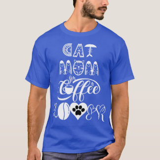 T-shirt Chat maman amateur de café Cat Design 16