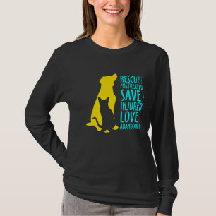 T-shirt Chat Maman Animaux Secourus Animal Rescue Save Cha
