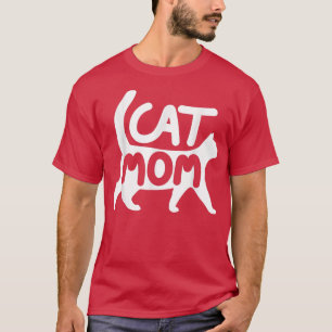 T-shirt Chat Maman Cadeaux Design Amusant Chat Maman Moder