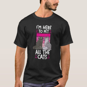 T-shirt Chat Maman Chat Papa Je suis là pour caresser tou