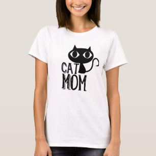 T-shirt Chat Maman Funny Chat silhouette mignonne