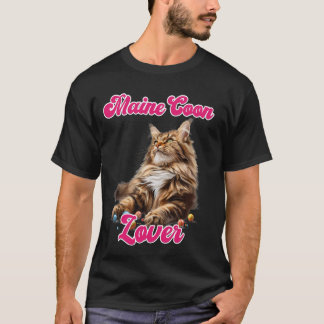 T-shirt Chat Maman MAINE COON LOVER Maine Coon Propriétair