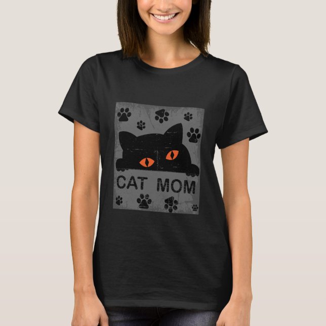T-shirt Chat Maman Mère Amour Maman Kitty Mignonne Mignonn (Devant)