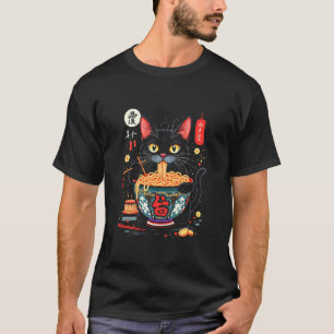 T-shirt Chat mangeant des nouilles