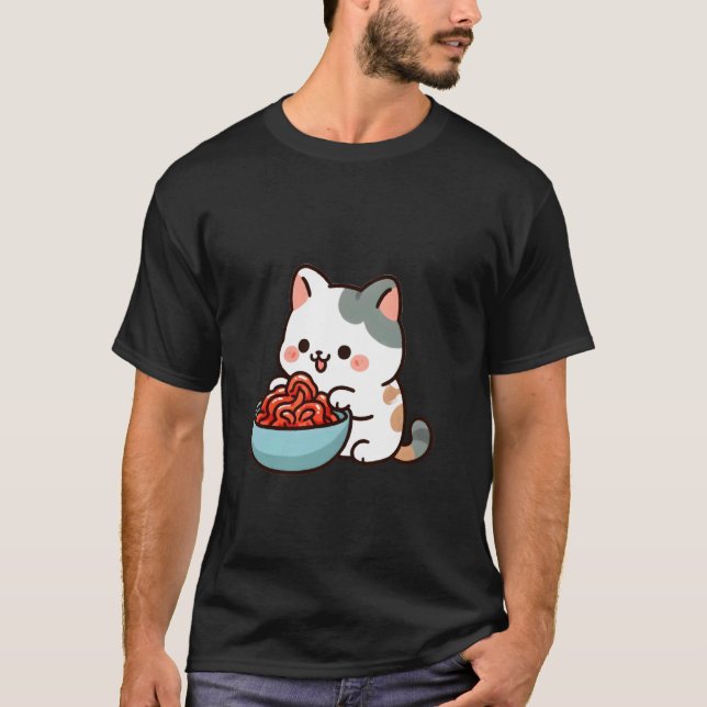 T-shirt Chat mangeant du kimchi (Devant)