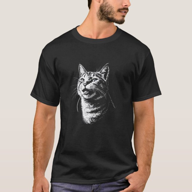 T-shirt Chat mangeant une souris, B antisocial drôle tenda (Devant)
