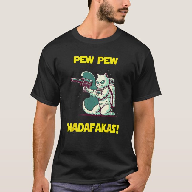T-shirt Chat Manx Madafakas Astronaute Spatial 1 (Devant)