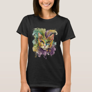 T-shirt Chat Mardi Gras Heureux Mardi Gras Carnaval Chat K